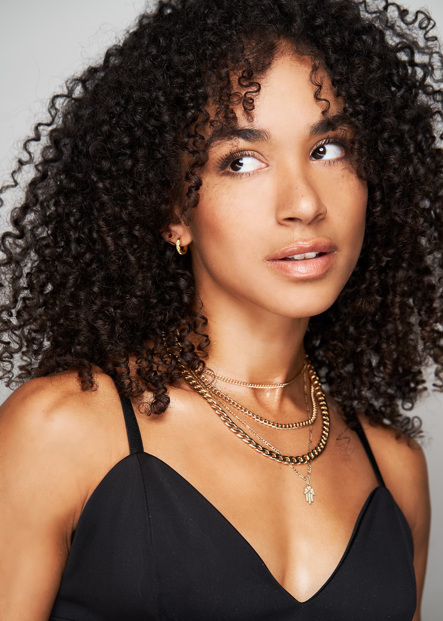 Kaylana close-up fitness portrait with studio lighting - model portfolio