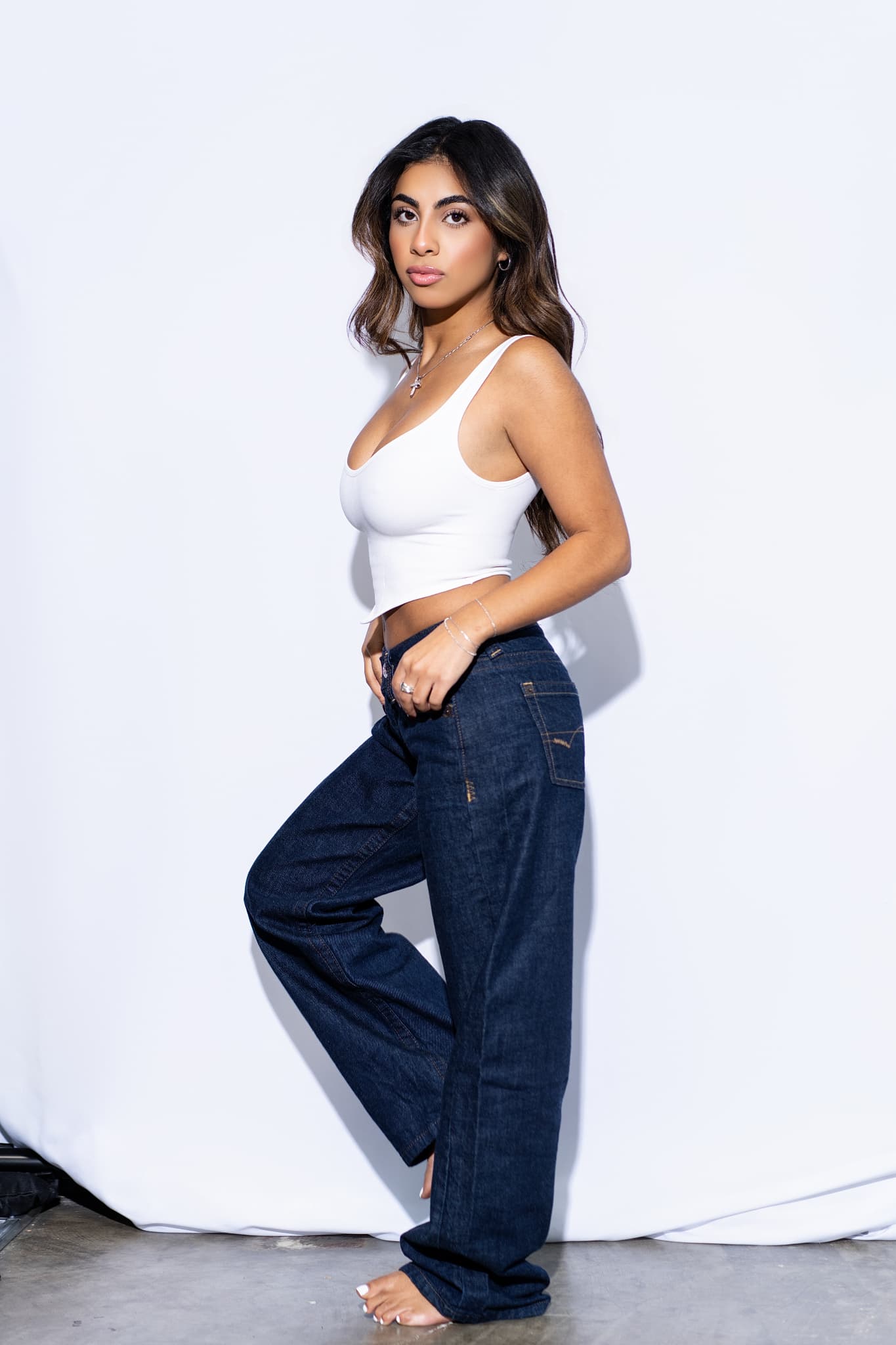 Virina dramatic headshot with rim lighting - high-contrast portrait